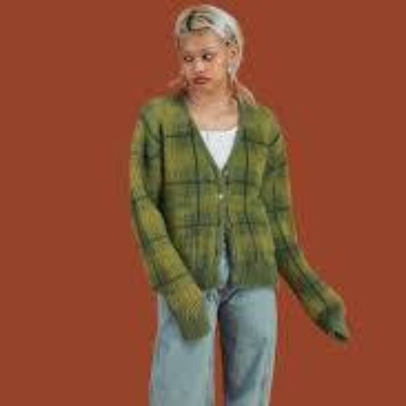 UNIF TY CARDIGAN Color: Multi Green Size - XS - Picture 2 of 13